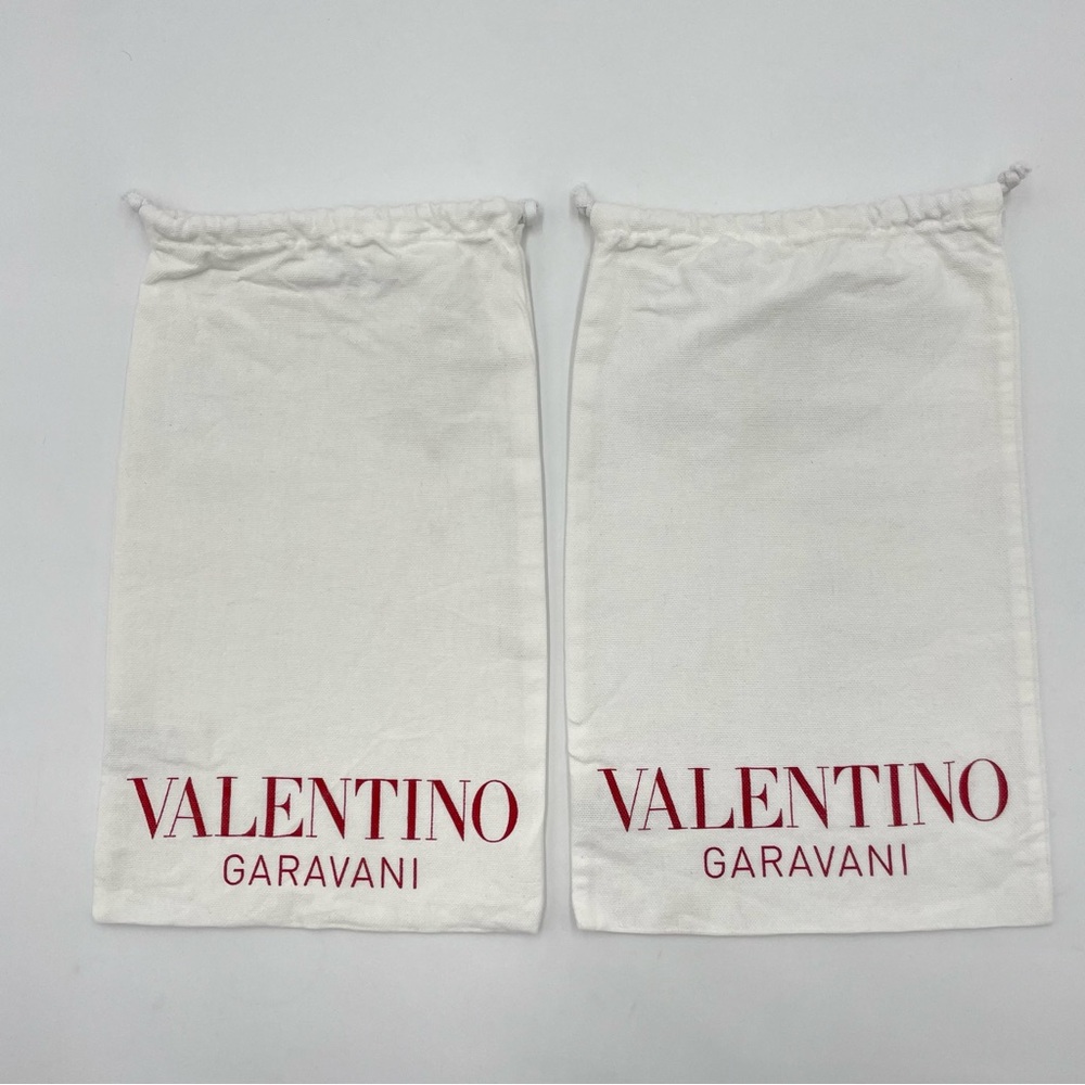 Valentino Garavani Dust Cover Set 2 Storage 7.5 x 12 Bag Shoe Purse White Travel